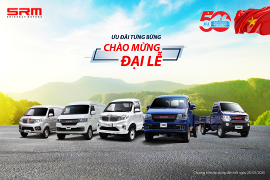 THÁNG 5/2025 – ƯU ĐÃI TƯNG BỪNG – CHÀO MỪNG ĐẠI LỄ, BÙNG NỔ ƯU ĐÃI KHI MUA XE SRM